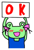 Chi-chan of frog English version sticker #1604460