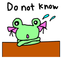 Chi-chan of frog English version sticker #1604463