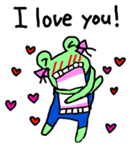 Chi-chan of frog English version sticker #1604466