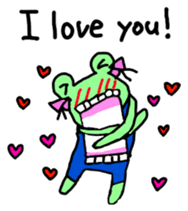 Chi-chan of frog English version sticker #1604466