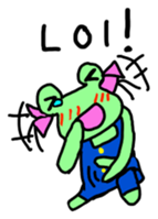 Chi-chan of frog English version sticker #1604468