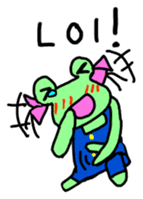Chi-chan of frog English version sticker #1604468