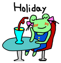 Chi-chan of frog English version sticker #1604469