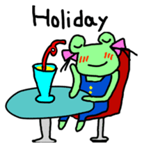 Chi-chan of frog English version sticker #1604469