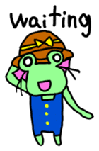 Chi-chan of frog English version sticker #1604470