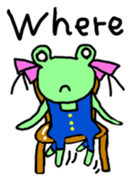 Chi-chan of frog English version sticker #1604472