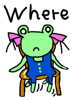 Chi-chan of frog English version sticker #1604472