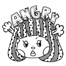 Mushroom cut boy, and the girl of a bob sticker #1605676