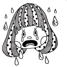 Mushroom cut boy, and the girl of a bob sticker #1605677