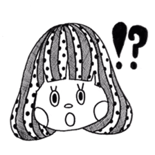 Mushroom cut boy, and the girl of a bob sticker #1605681