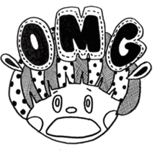 Mushroom cut boy, and the girl of a bob sticker #1605690