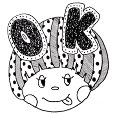 Mushroom cut boy, and the girl of a bob sticker #1605691