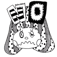 Mushroom cut boy, and the girl of a bob sticker #1605692