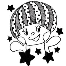 Mushroom cut boy, and the girl of a bob sticker #1605699