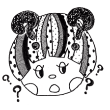 Mushroom cut boy, and the girl of a bob sticker #1605702