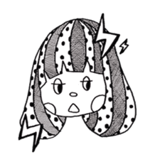 Mushroom cut boy, and the girl of a bob sticker #1605704