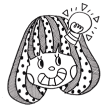 Mushroom cut boy, and the girl of a bob sticker #1605705