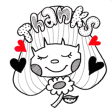 Mushroom cut boy, and the girl of a bob sticker #1605706