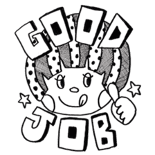 Mushroom cut boy, and the girl of a bob sticker #1605707