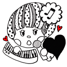 Mushroom cut boy, and the girl of a bob sticker #1605710