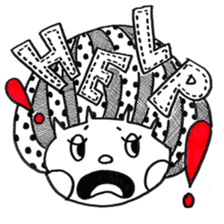 Mushroom cut boy, and the girl of a bob sticker #1605712