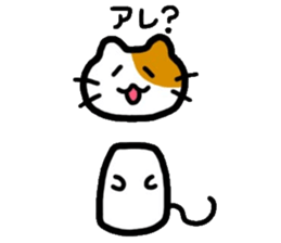 Japanese wooden doll cat sticker #1606013