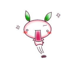 Peach rabbit sticker #1606513