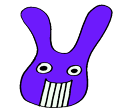 Colorful crazy rabbits sticker #1606766