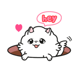 Pomi, the white pomerenian pom puppy sticker #1607438
