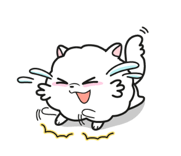 Pomi, the white pomerenian pom puppy sticker #1607440