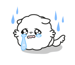 Pomi, the white pomerenian pom puppy sticker #1607444