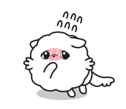 Pomi, the white pomerenian pom puppy sticker #1607445