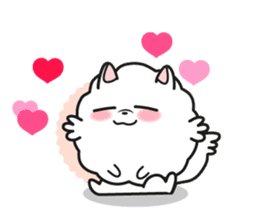 Pomi, the white pomerenian pom puppy sticker #1607448