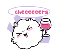 Pomi, the white pomerenian pom puppy sticker #1607450