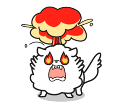 Pomi, the white pomerenian pom puppy sticker #1607453