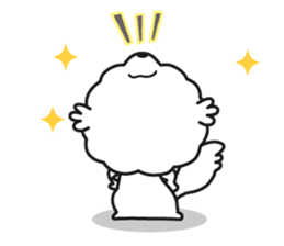Pomi, the white pomerenian pom puppy sticker #1607454