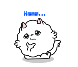 Pomi, the white pomerenian pom puppy sticker #1607455