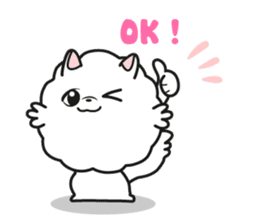 Pomi, the white pomerenian pom puppy sticker #1607456