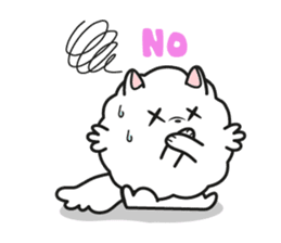 Pomi, the white pomerenian pom puppy sticker #1607459