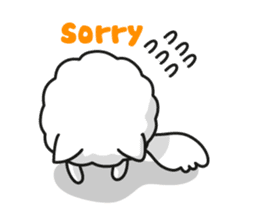 Pomi, the white pomerenian pom puppy sticker #1607461