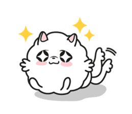 Pomi, the white pomerenian pom puppy sticker #1607462