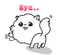 Pomi, the white pomerenian pom puppy sticker #1607463