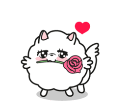 Pomi, the white pomerenian pom puppy sticker #1607465