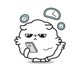 Pomi, the white pomerenian pom puppy sticker #1607470