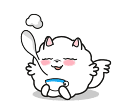Pomi, the white pomerenian pom puppy sticker #1607471