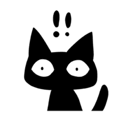 Black cat ordinary sticker #1609321