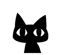 Black cat ordinary sticker #1609324