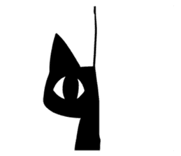 Black cat ordinary sticker #1609332