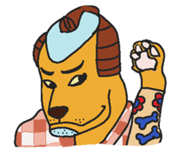 kabuki dogs & yakusya cats sticker #1609721