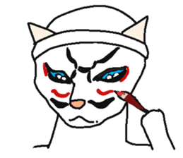 kabuki dogs & yakusya cats sticker #1609750